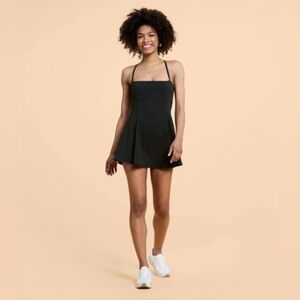 Black Halter Skater Dress